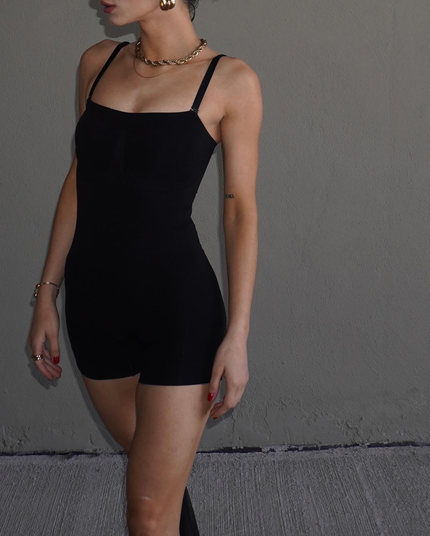 SHAPERX Seamless Short Bodysuit with Removable Straps