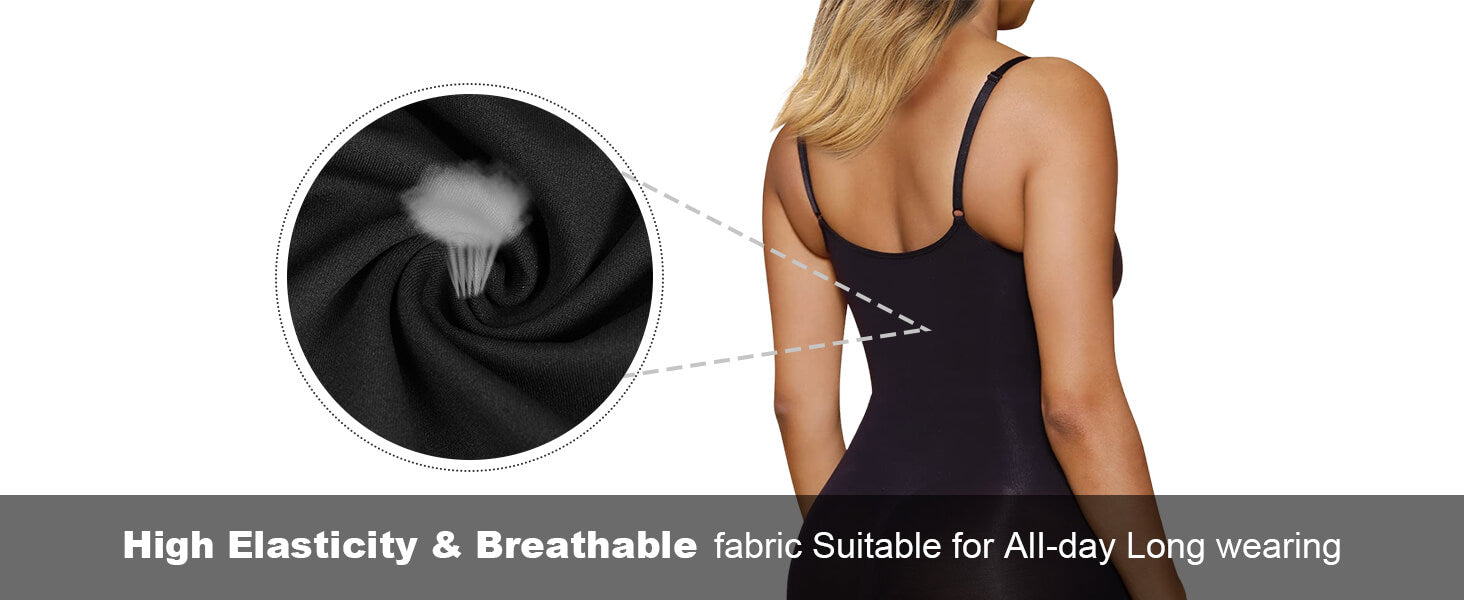 SHAPERX Seamless Full Body Tummy Control Bodysuit Shapewear - Detail Image 4