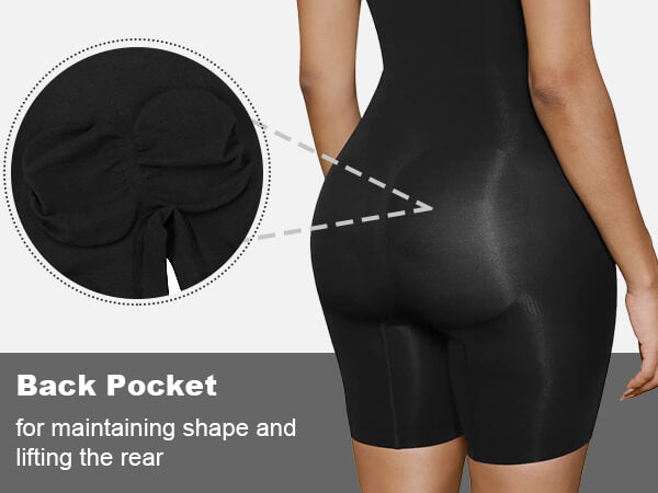 SHAPERX Seamless Full Body Tummy Control Bodysuit Shapewear - Mobile Image 2