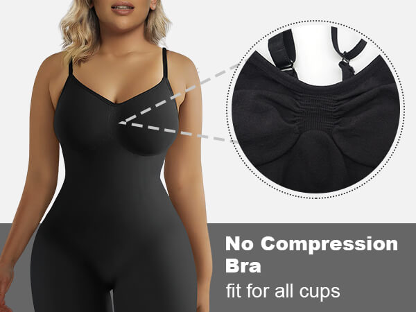 SHAPERX Seamless Full Body Tummy Control Bodysuit Shapewear - Mobile Image 4
