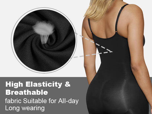 SHAPERX Seamless Full Body Tummy Control Bodysuit Shapewear - Mobile Image 6