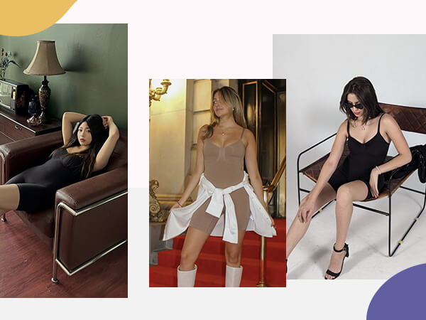 SHAPERX Seamless Full Body Tummy Control Bodysuit Shapewear - Mobile Image 7