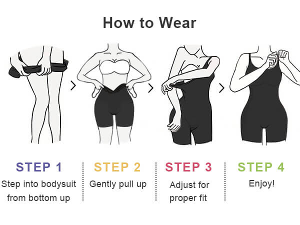 SHAPERX Seamless Full Body Tummy Control Bodysuit Shapewear - Mobile Image 9