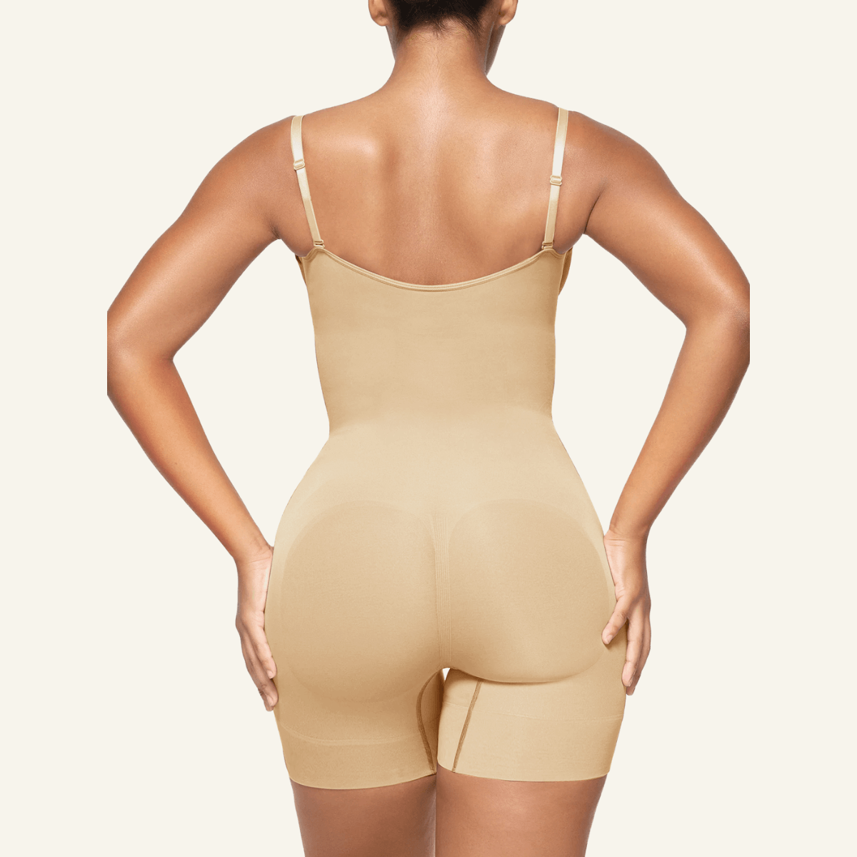 SHAPERX Seamless Open-Bust Tummy Control Shorts Bodysuit