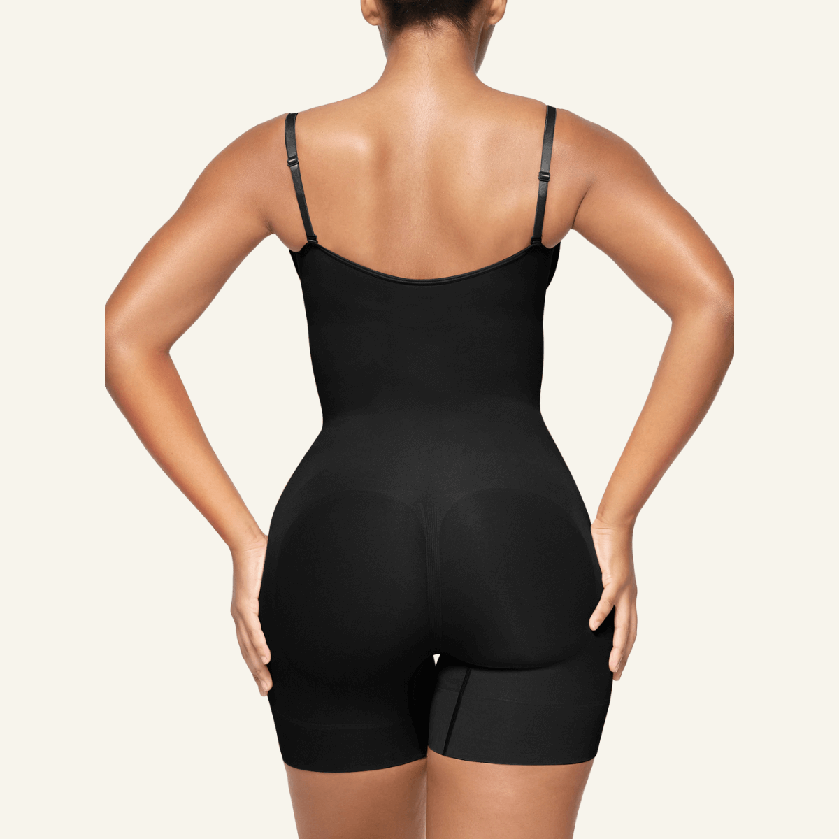 SHAPERX Seamless Open-Bust Tummy Control Shorts Bodysuit