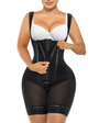 SHAPERX Zipper & Hook 8-Steel-Bones Open Bust Fajas with Butt Lift
