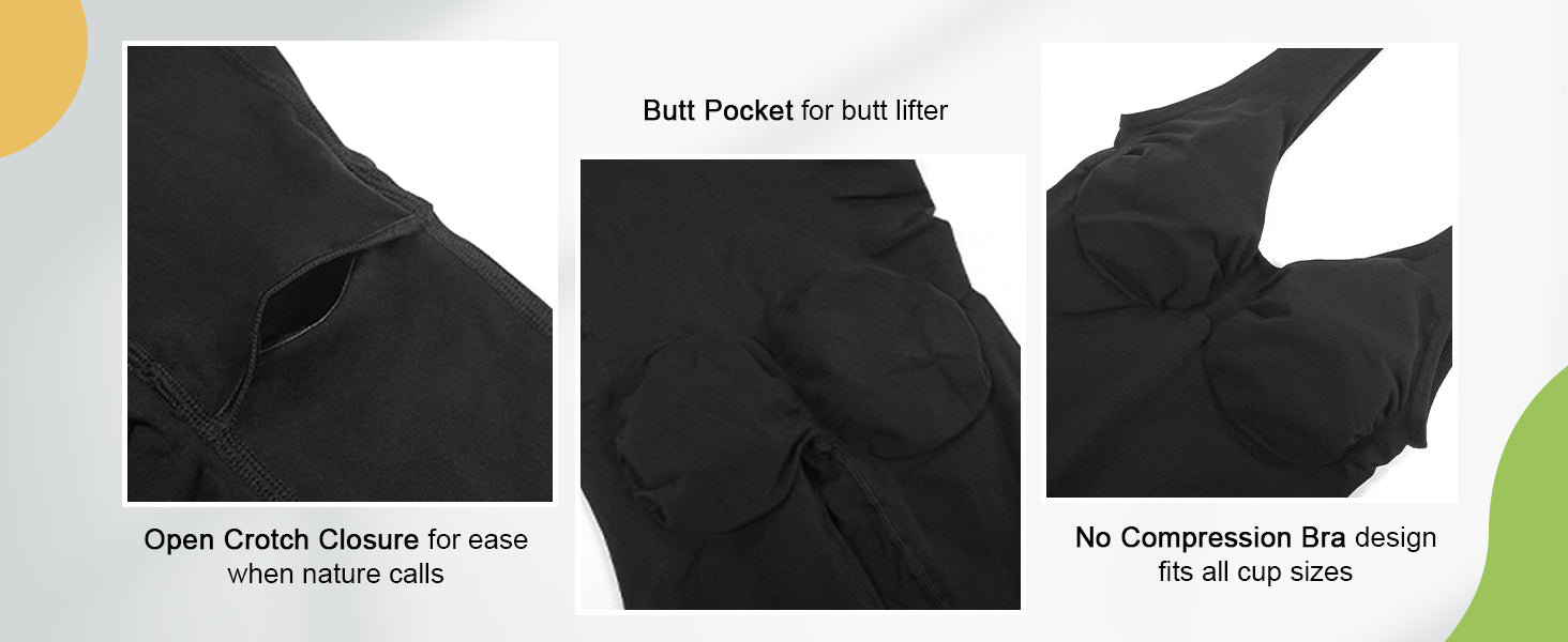 SHAPERX Seamless Wide Starps Mid-Thigh Bodysuit Tummy Control Shapewear Sculpting Body Shaper - Detail Image 2