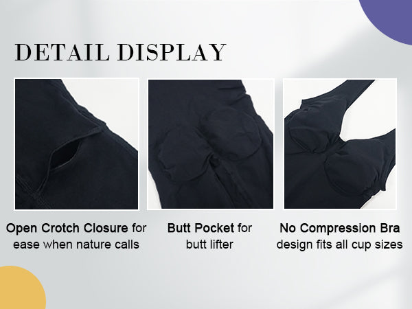 SHAPERX Seamless Wide Starps Mid-Thigh Bodysuit Tummy Control Shapewear Sculpting Body Shaper - Mobile Image 2