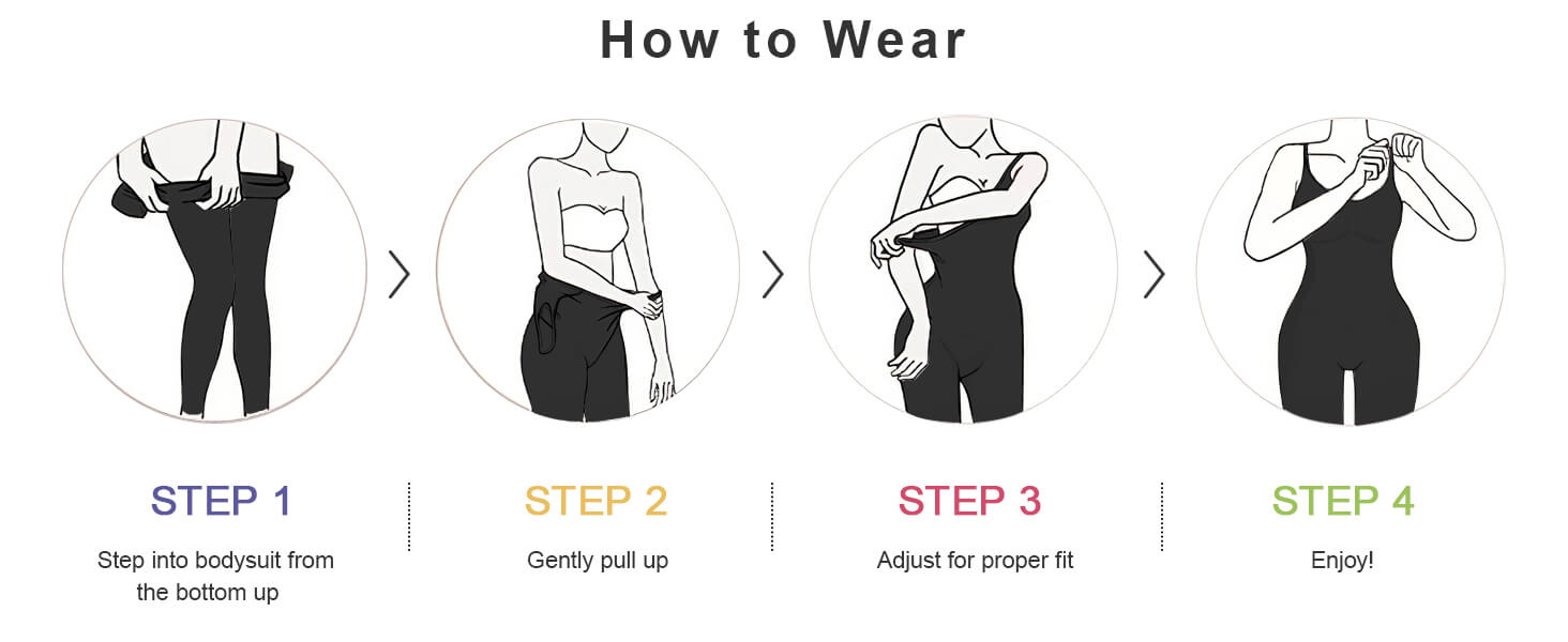 SHAPERX Seamless Full Body Compression Bodysuit - Detail Image 7