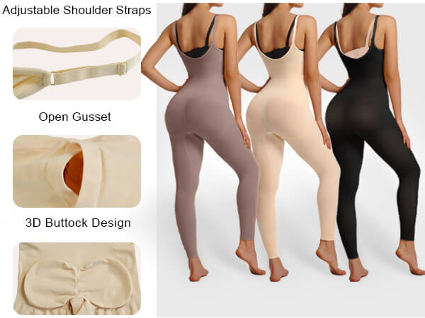 SHAPERX Seamless Full Body Compression Bodysuit - Mobile Image 4