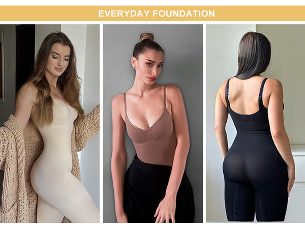 SHAPERX Seamless Full Body Compression Bodysuit - Mobile Image 5