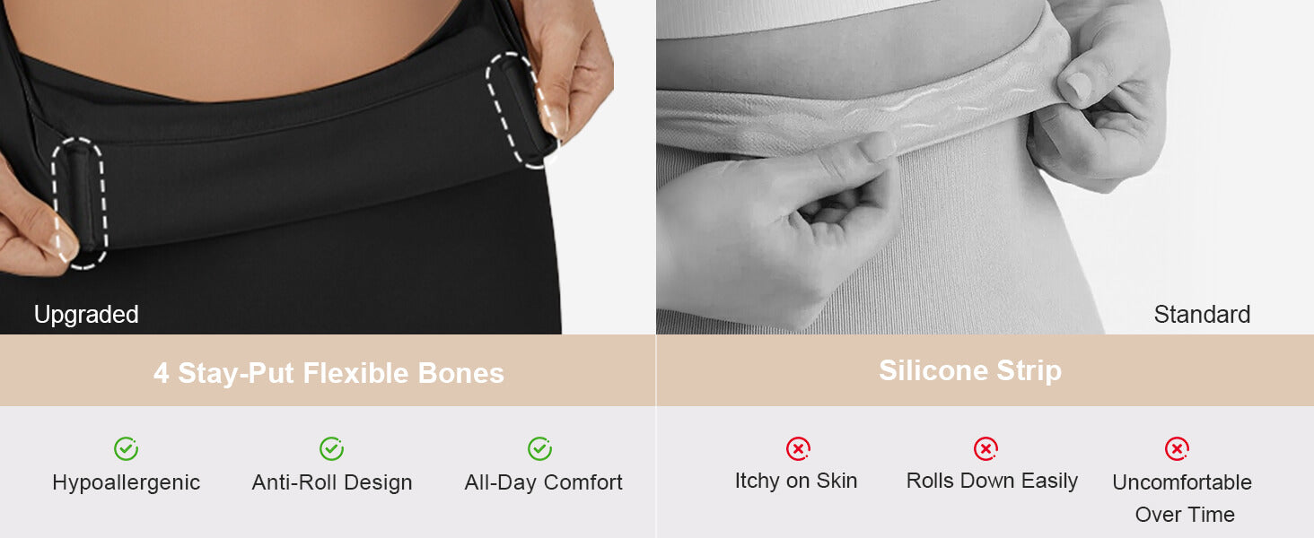 SHAPERX High-Waisted Tummy Control Seamless Shaping Shorts - Detail Image 8