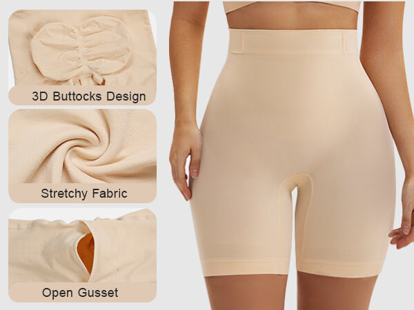 SHAPERX High-Waisted Tummy Control Seamless Shaping Shorts - Mobile Image 6