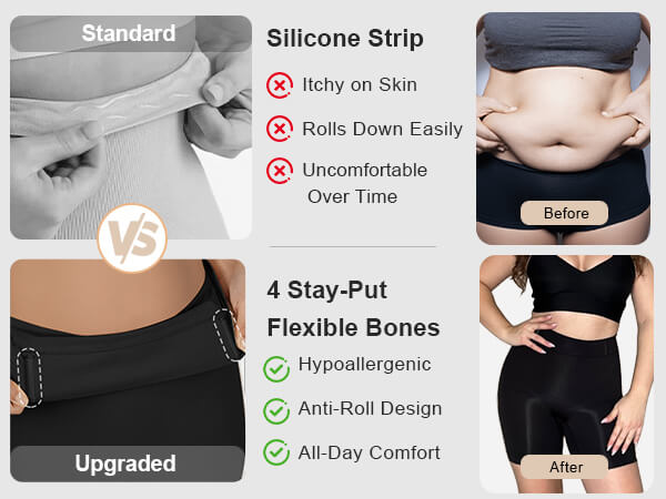 SHAPERX High-Waisted Tummy Control Seamless Shaping Shorts - Mobile Image 8