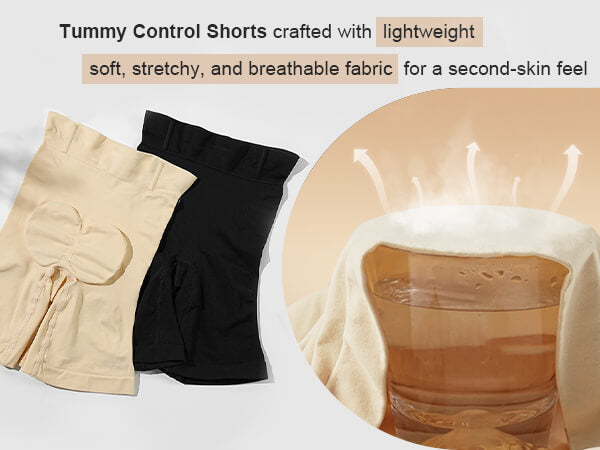 SHAPERX High-Waisted Tummy Control Seamless Shaping Shorts - Mobile Image 4