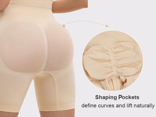 SHAPERX High-Waisted Tummy Control Seamless Shaping Shorts - Mobile Image 2