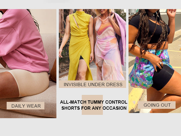 SHAPERX High-Waisted Tummy Control Seamless Shaping Shorts - Mobile Image 7