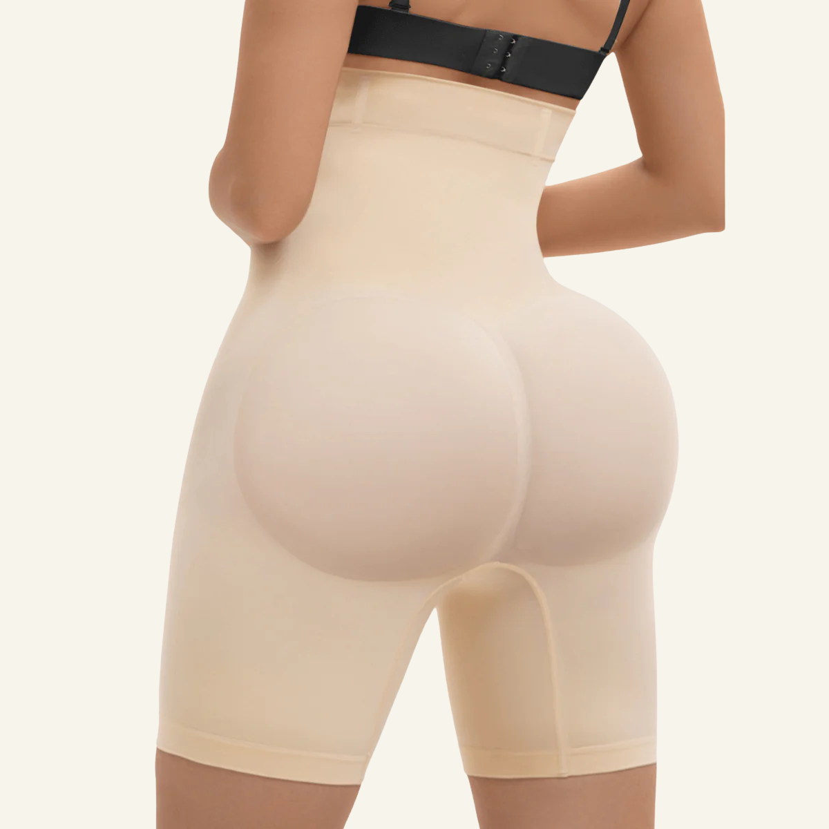 SHAPERX High-Waisted Zip & Hook Shaper Shorts