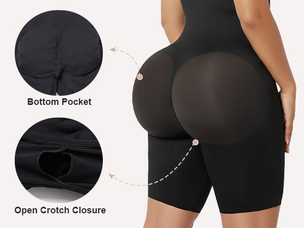 SHAPERX Zip-Up Tummy Control Brief Bodysuit - Mobile Image 5