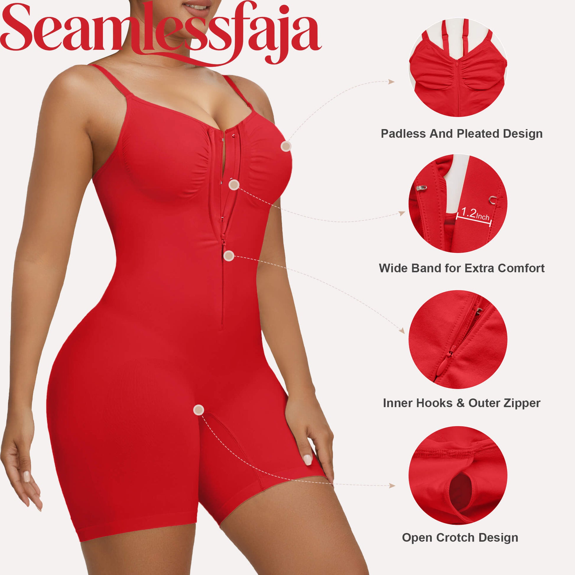Seamlessfaja Zip-Up Tummy Control Short