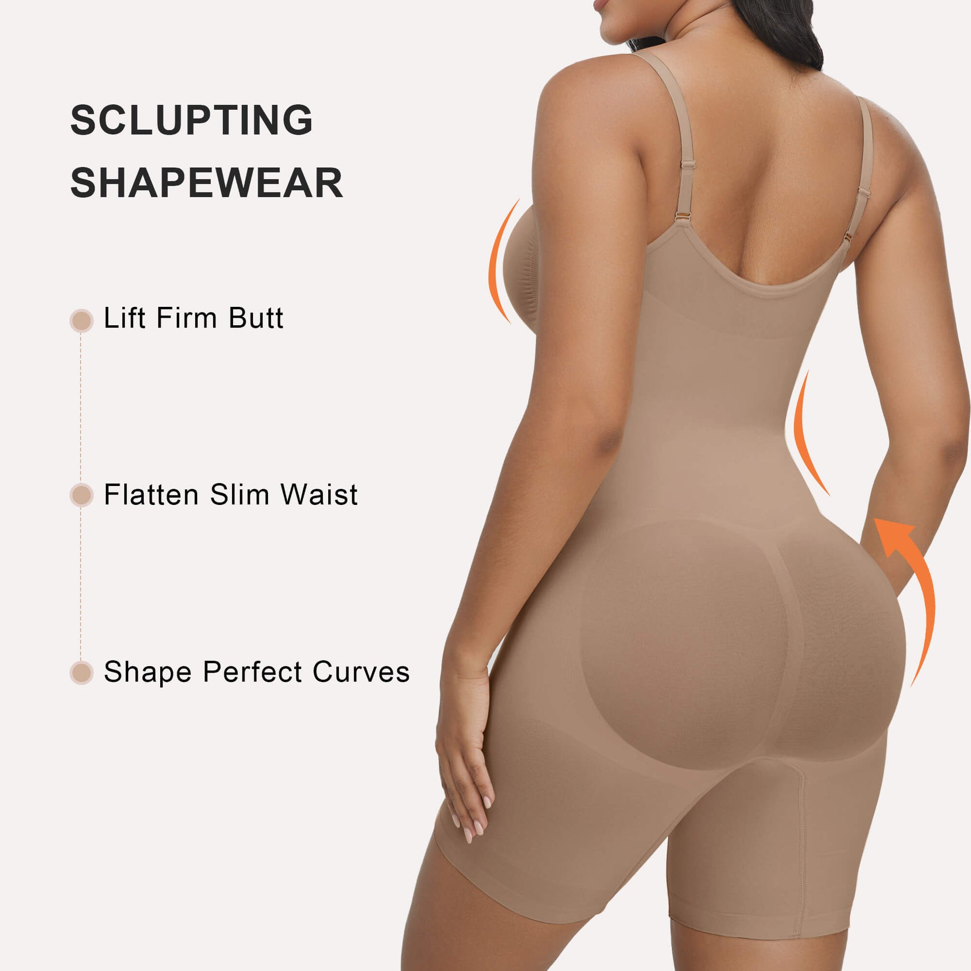 SHAPERX Zip-Up Tummy Control Short Bodysuit