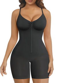 SHAPERX Shapewear Bodysuit for Women Tummy Control Seamless Zip-Up Body Shaper Snatched Waist Sculpting Body Suit