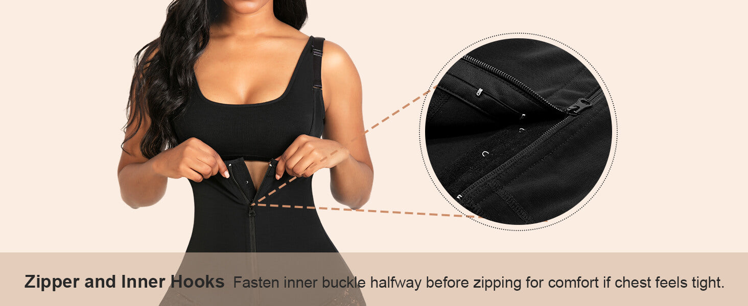 SHAPERX Shapewear for Women Fajas Colombianas Tummy Control Bodysuit - Detail Image 4