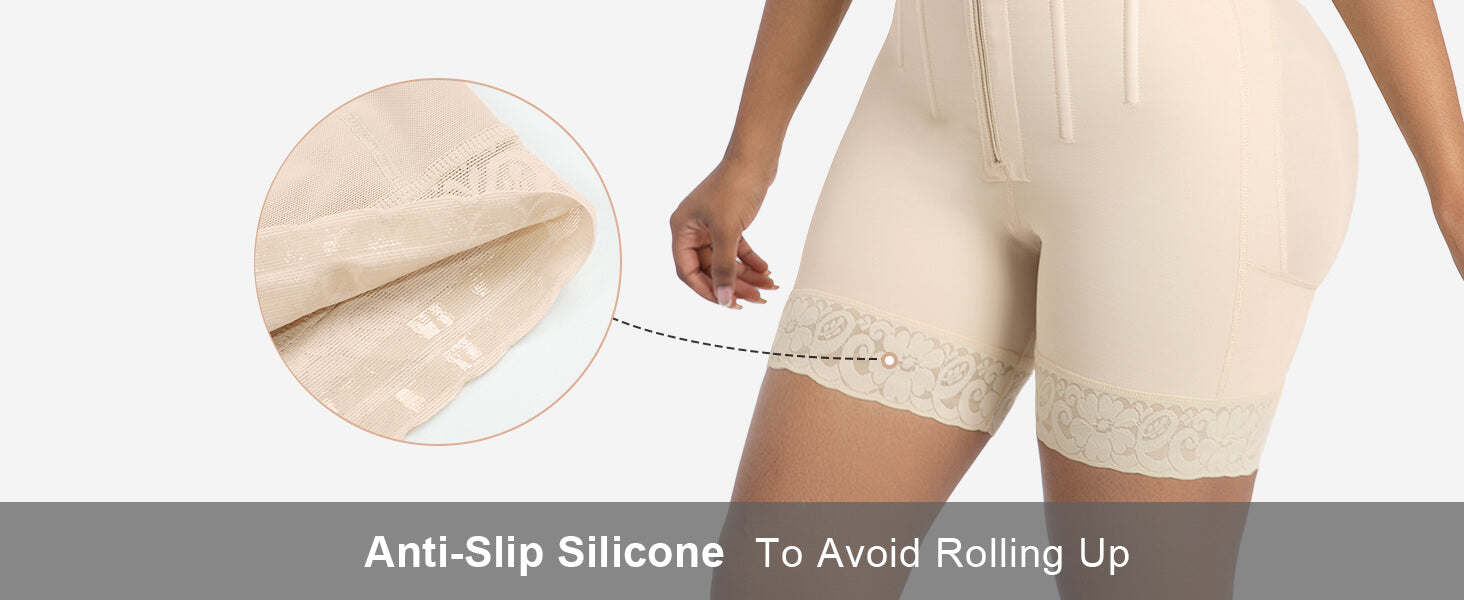 SHAPERX Open-Bust Faja Bodysuit with Adjustable Straps - Detail Image 5