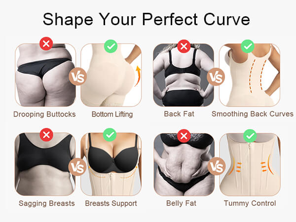 SHAPERX Open-Bust Faja Bodysuit with Adjustable Straps - Mobile Image 5