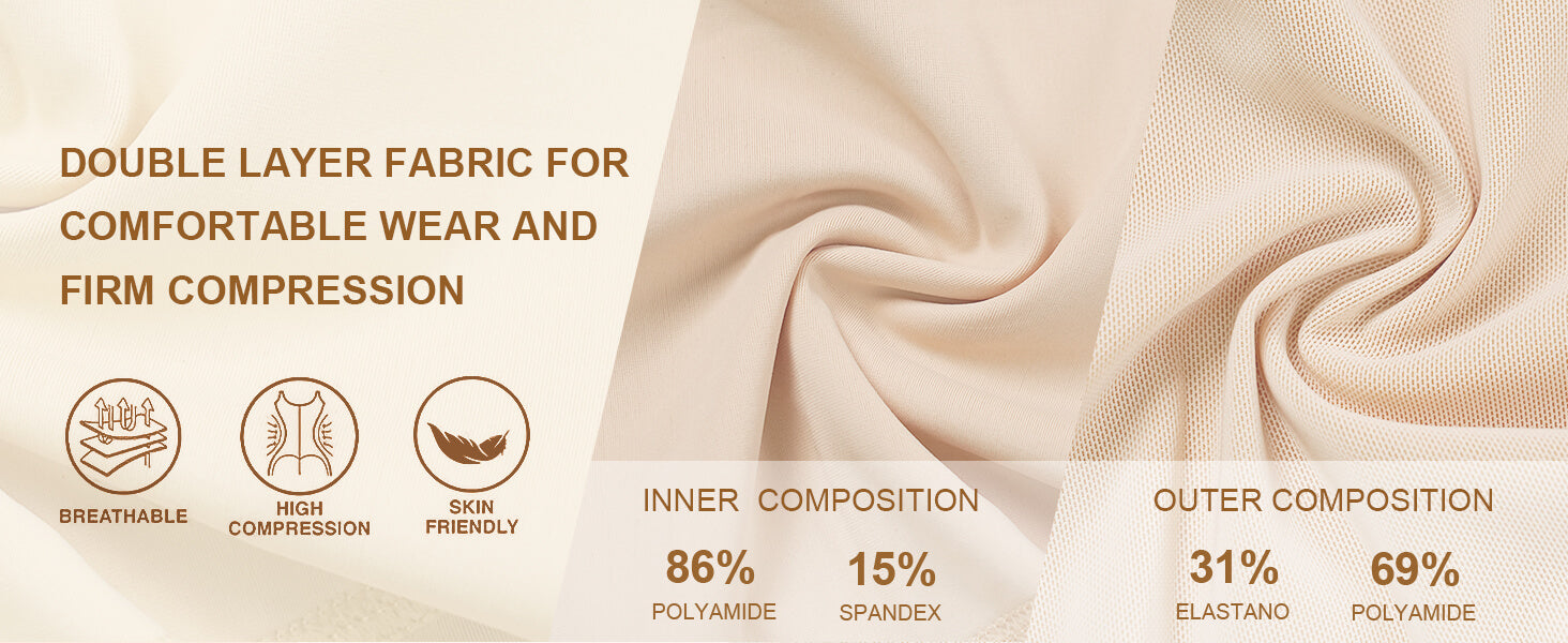 SHAPERX Full Body Hooked Faja Bodysuit with Zipper Crotch - Detail Image 2