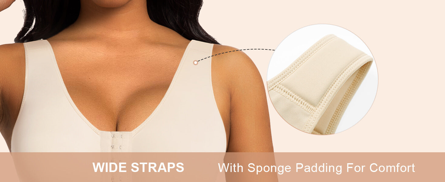 SHAPERX Full Body Hooked Faja Bodysuit with Zipper Crotch - Detail Image 3