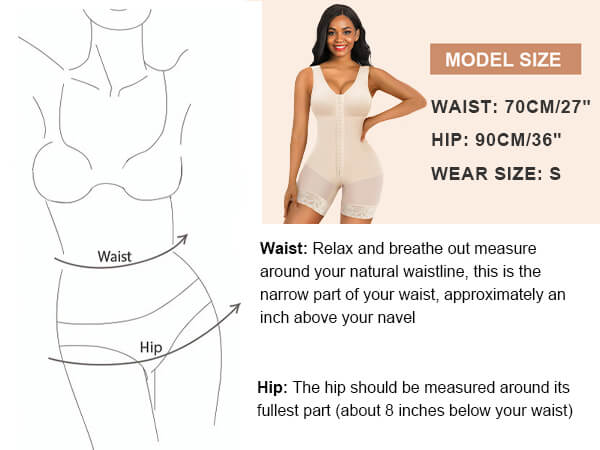 SHAPERX Full Body Hooked Faja Bodysuit with Zipper Crotch - Mobile Image 8