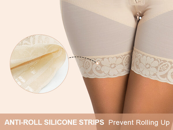 SHAPERX Full Body Hooked Faja Bodysuit with Zipper Crotch - Mobile Image 5