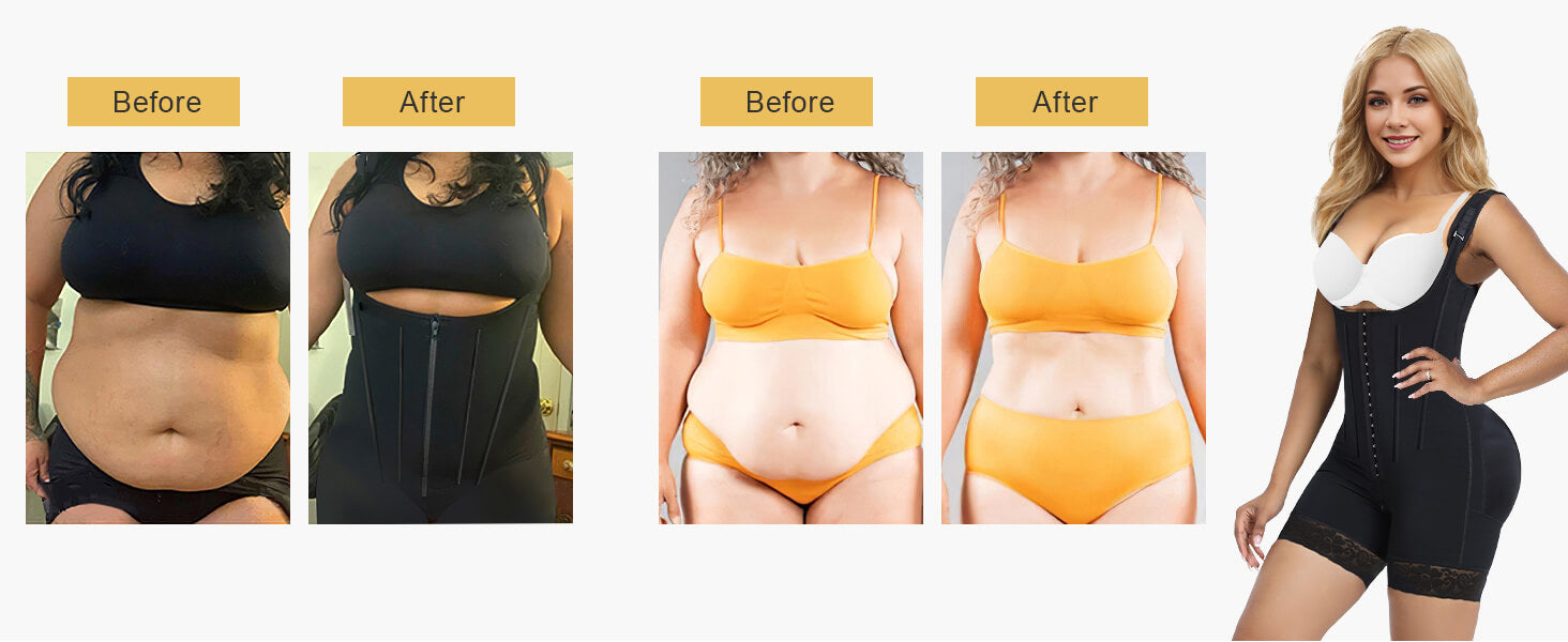 SHAPERX Hooked Faja Tummy Control Bodysuit with Butt Lift - Detail Image 6