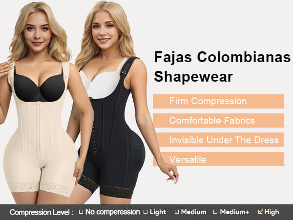 SHAPERX Hooked Faja Tummy Control Bodysuit with Butt Lift - Mobile Image 1