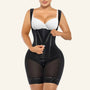 Open bust 8 steel bones tummy control faja shapewear bodysuit in Black - SHAPERX