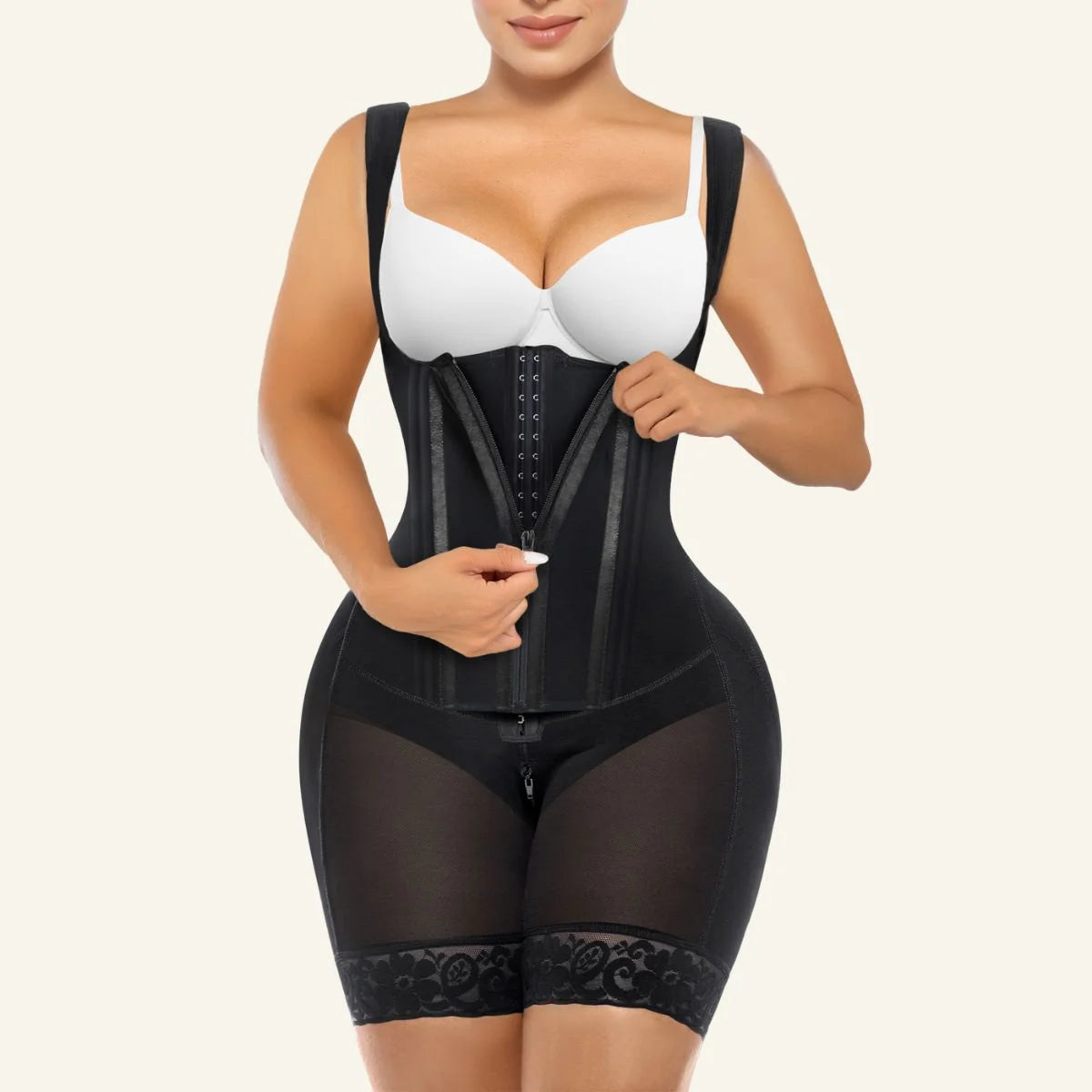 SHAPERX 8-Steel-Bone Open Bust Colombian Faja