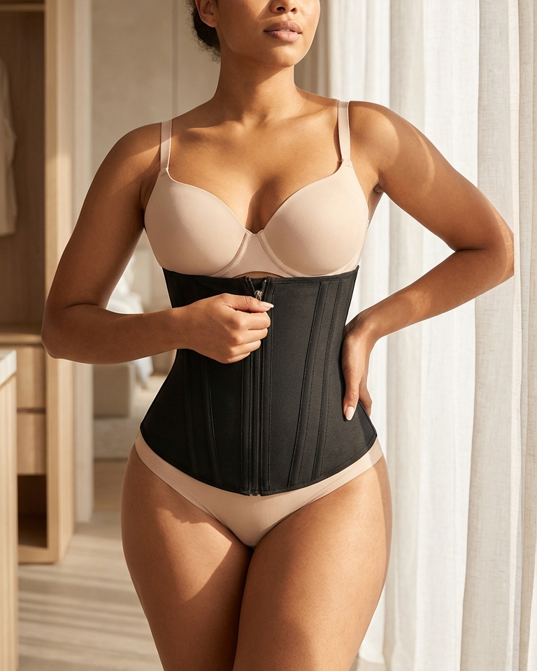 SHAPERX 15 Steel Bones Waist Trainer for Workout & Hourglass Shaping