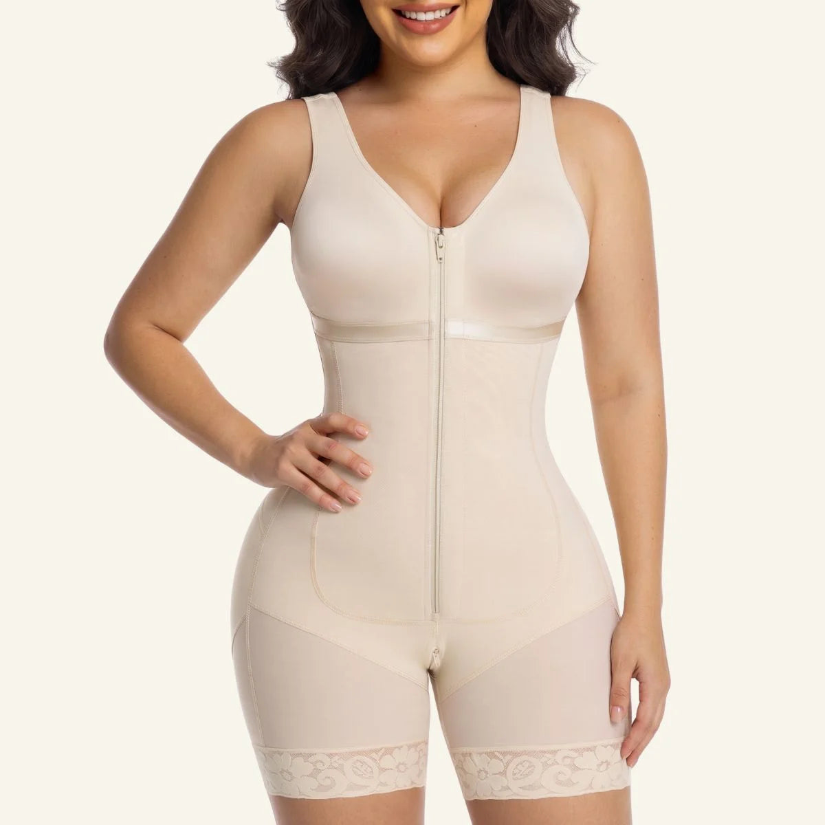 SHAPERX Postpartum Tummy Control Faja with Zipper Crotch