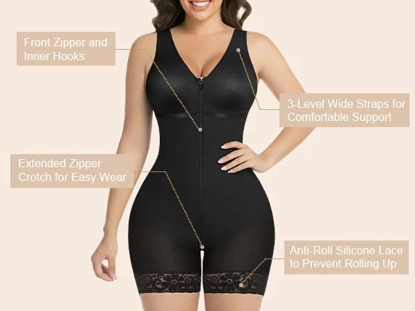 SHAPERX Postpartum Tummy Control Faja with Zipper Crotch - Mobile Image 1
