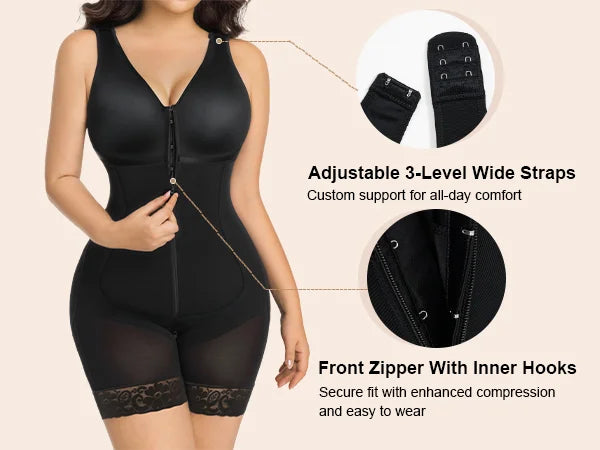 SHAPERX Postpartum Tummy Control Faja with Zipper Crotch - Mobile Image 2