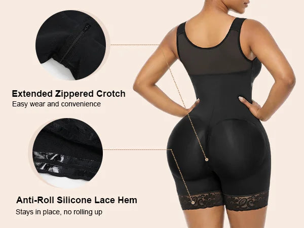SHAPERX Postpartum Tummy Control Faja with Zipper Crotch - Mobile Image 3