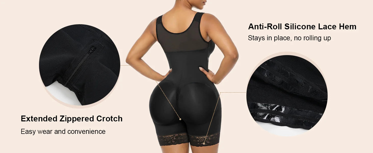 SHAPERX Postpartum Tummy Control Faja with Zipper Crotch - Detail Image 4