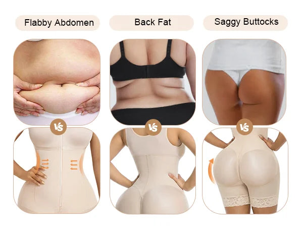SHAPERX Postpartum Tummy Control Faja with Zipper Crotch - Mobile Image 4