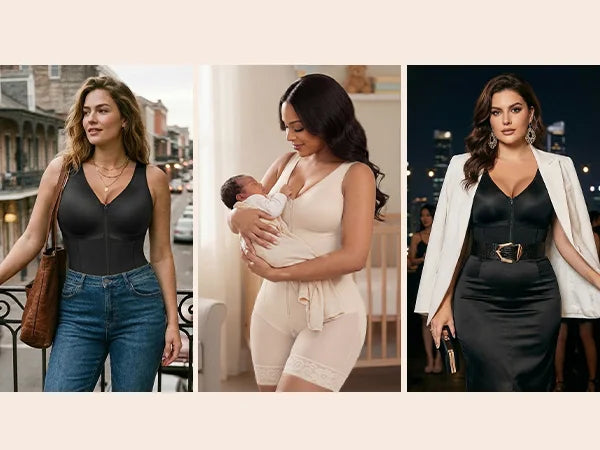 SHAPERX Postpartum Tummy Control Faja with Zipper Crotch - Mobile Image 6