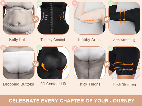 SHAPERX Post-Surgery Full Body Faja with Arm Compression - Stage 2 Body Shaper - Mobile Image 5