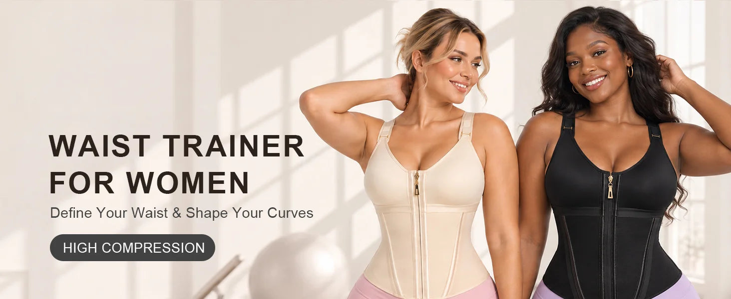 SHAPERX V-Shape 13-Bone Waist Trainer Top - Detail Image 1