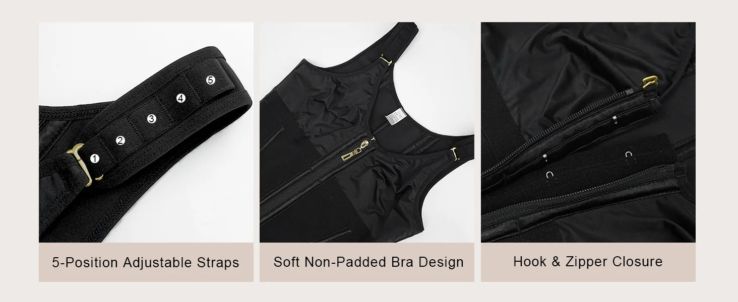 SHAPERX V-Shape 13-Bone Waist Trainer Top - Detail Image 4