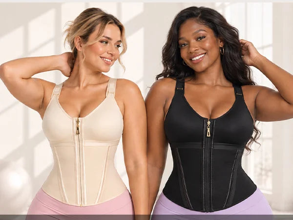 SHAPERX V-Shape 13-Bone Waist Trainer Top - Mobile Image 1