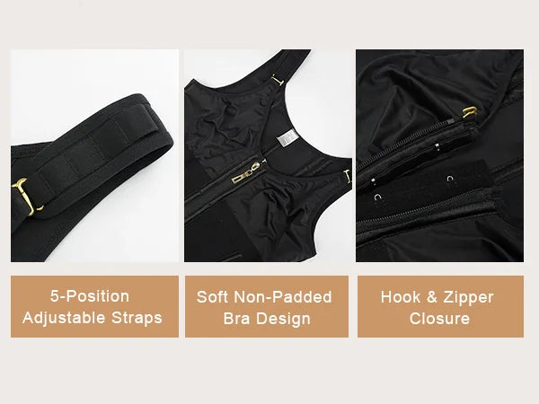 SHAPERX V-Shape 13-Bone Waist Trainer Top - Mobile Image 4